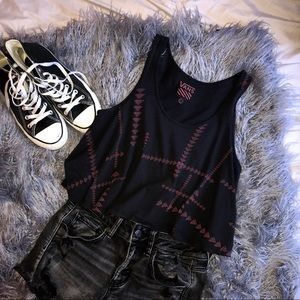 Vans geometric crop top tank